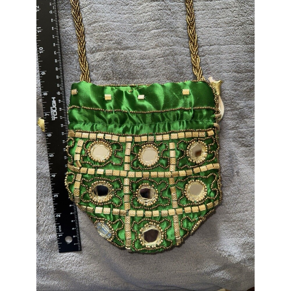 Handmade Rare Women's Traditional Mirror Work Potli Handbag For Party Wedding